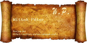 Wittek Péter névjegykártya